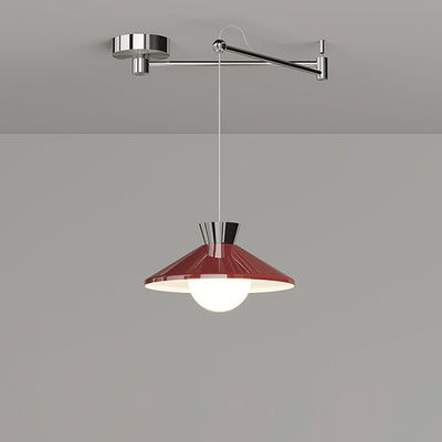 Modern Minimalist Cone Glass Iron 1-Light Pendant Light For Dining Room