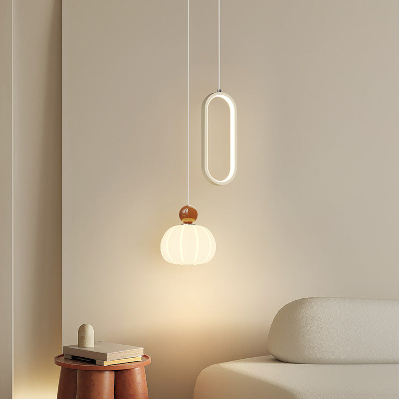 Contemporary Creative Spherical Iron Aluminum PE 2-Light Pendant Light For Bedroom