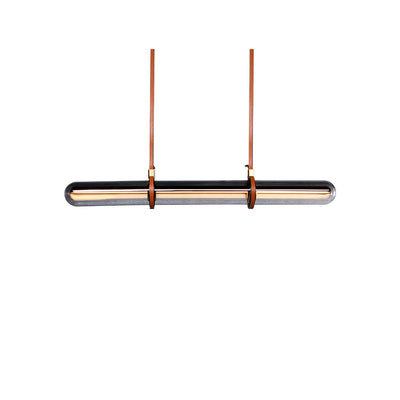 Contemporary Creative Cylindrical Glass Belt LED Island Light Chandelier For Dining Room