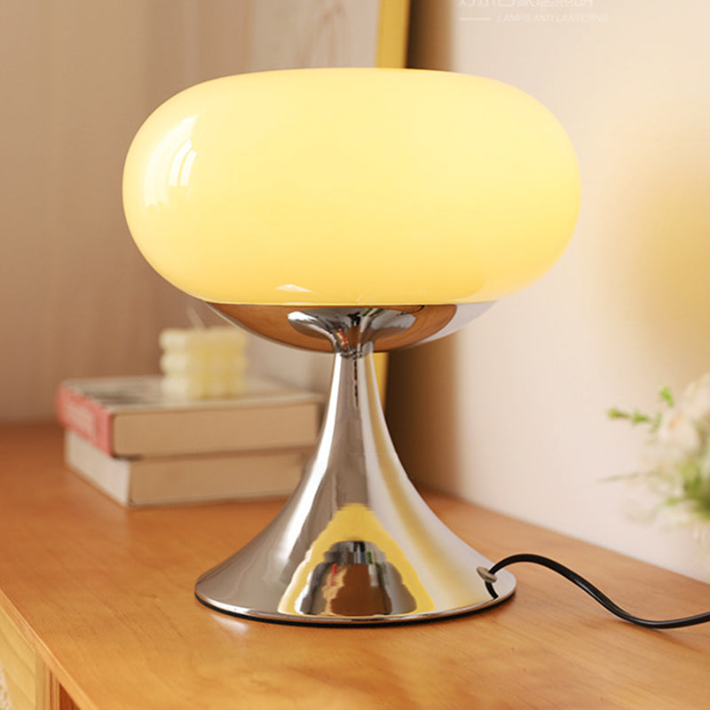 Contemporary Creative Apple-Shaped Iron Glass LED Table Lamp For Bedroom