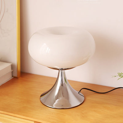 Contemporary Creative Apple-Shaped Iron Glass LED Table Lamp For Bedroom