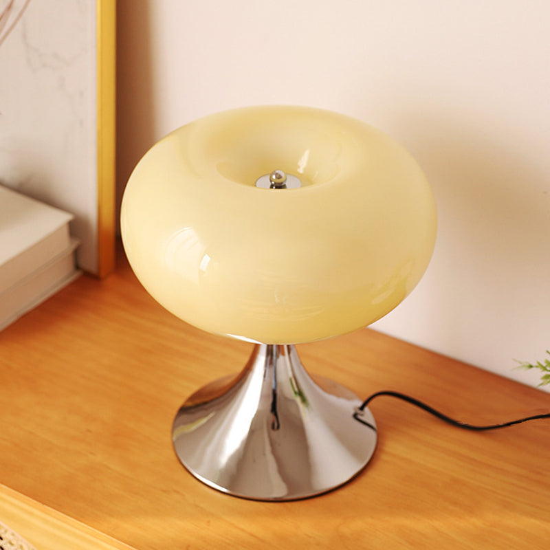 Contemporary Creative Apple-Shaped Iron Glass LED Table Lamp For Bedroom