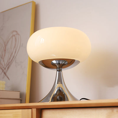 Contemporary Creative Apple-Shaped Iron Glass LED Table Lamp For Bedroom