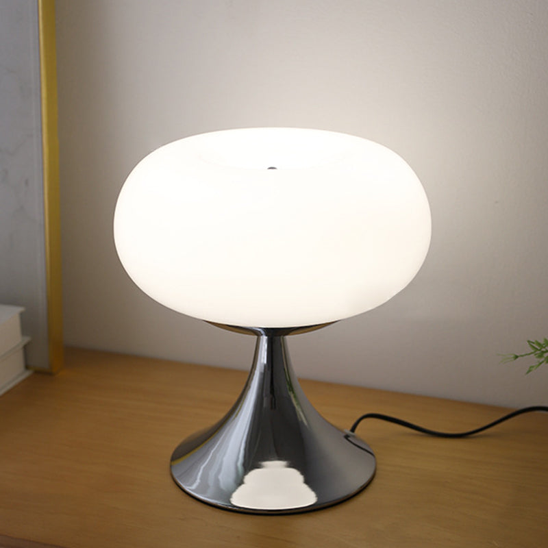Contemporary Creative Apple-Shaped Iron Glass LED Table Lamp For Bedroom