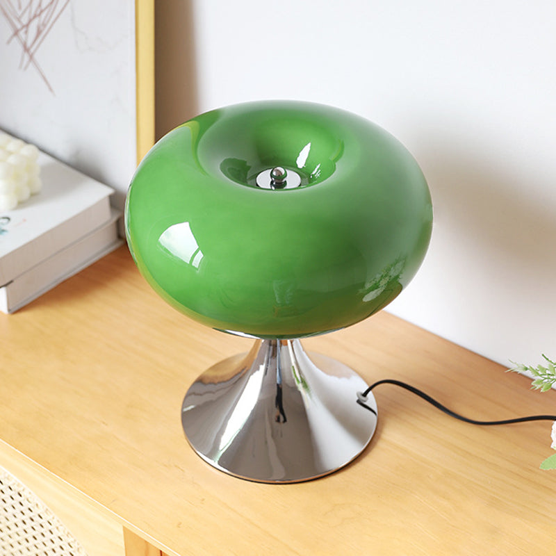 Contemporary Creative Apple-Shaped Iron Glass LED Table Lamp For Bedroom