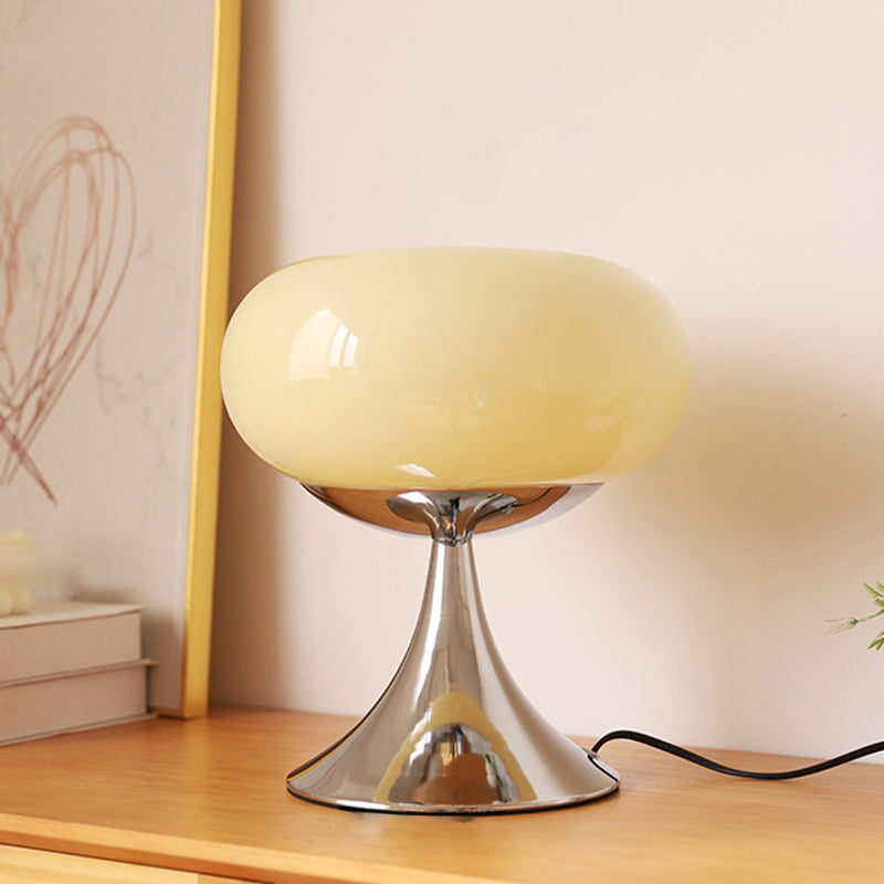 Contemporary Creative Apple-Shaped Iron Glass LED Table Lamp For Bedroom