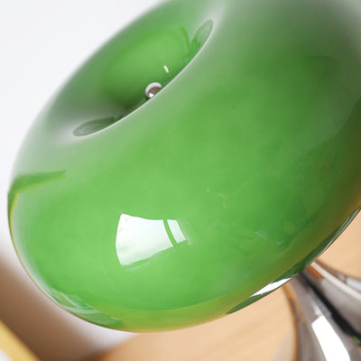 Contemporary Creative Apple-Shaped Iron Glass LED Table Lamp For Bedroom