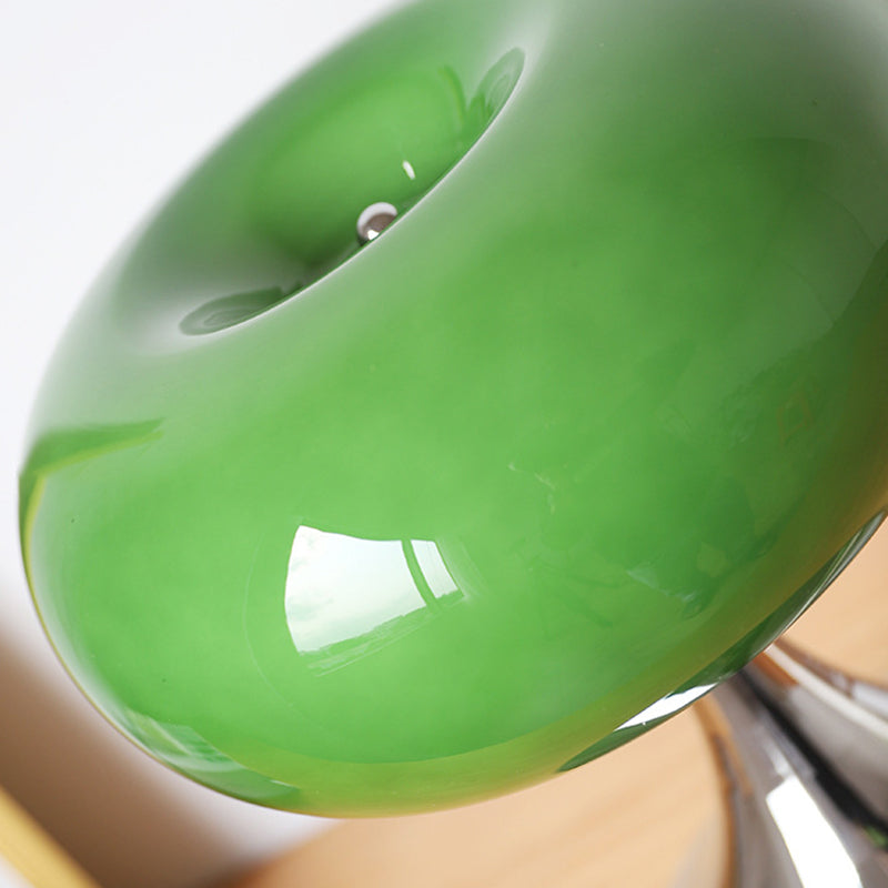 Contemporary Creative Apple-Shaped Iron Glass LED Table Lamp For Bedroom