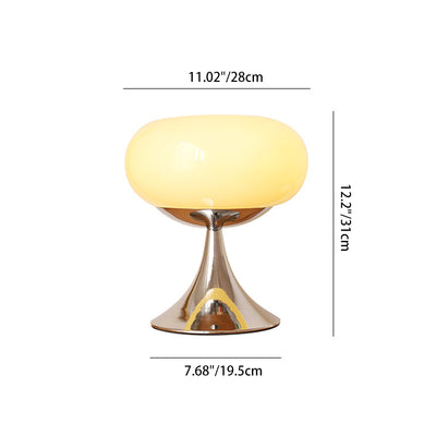 Contemporary Creative Apple-Shaped Iron Glass LED Table Lamp For Bedroom