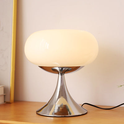 Contemporary Creative Apple-Shaped Iron Glass LED Table Lamp For Bedroom