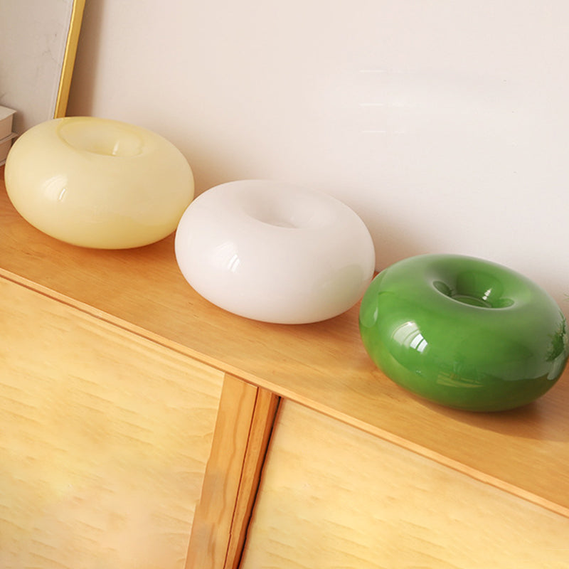 Contemporary Creative Apple-Shaped Iron Glass LED Table Lamp For Bedroom