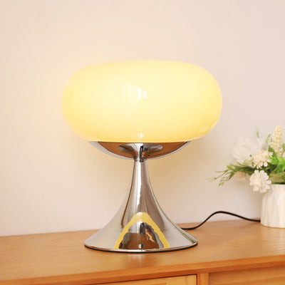Contemporary Creative Apple-Shaped Iron Glass LED Table Lamp For Bedroom