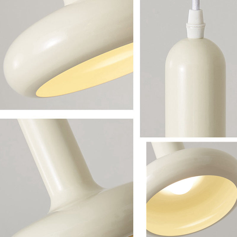 Modern Minimalist Inverted T-Shape Iron 1-Light Pendant Light For Bedroom