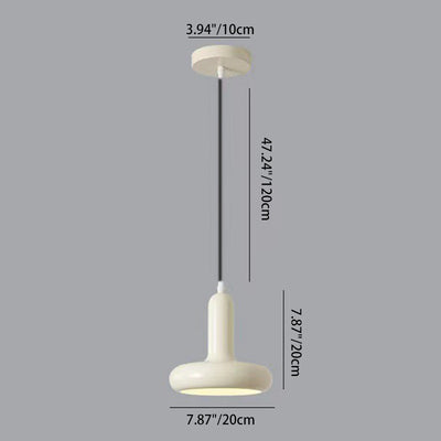Modern Minimalist Inverted T-Shape Iron 1-Light Pendant Light For Bedroom