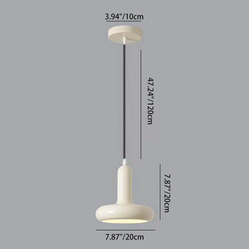 Modern Minimalist Inverted T-Shape Iron 1-Light Pendant Light For Bedroom
