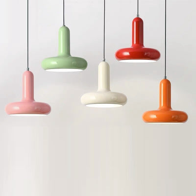 Modern Minimalist Inverted T-Shape Iron 1-Light Pendant Light For Bedroom