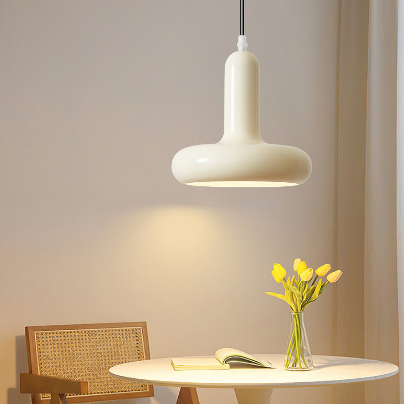 Modern Minimalist Inverted T-Shape Iron 1-Light Pendant Light For Bedroom