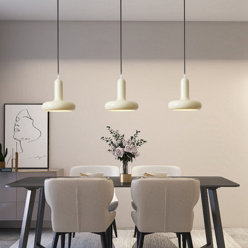 Modern Minimalist Inverted T-Shape Iron 1-Light Pendant Light For Bedroom