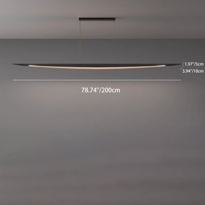 Contemporary Creative Leaf-Shaped All-Copper Acrylic LED Island Light Chandelier For Dining Room
