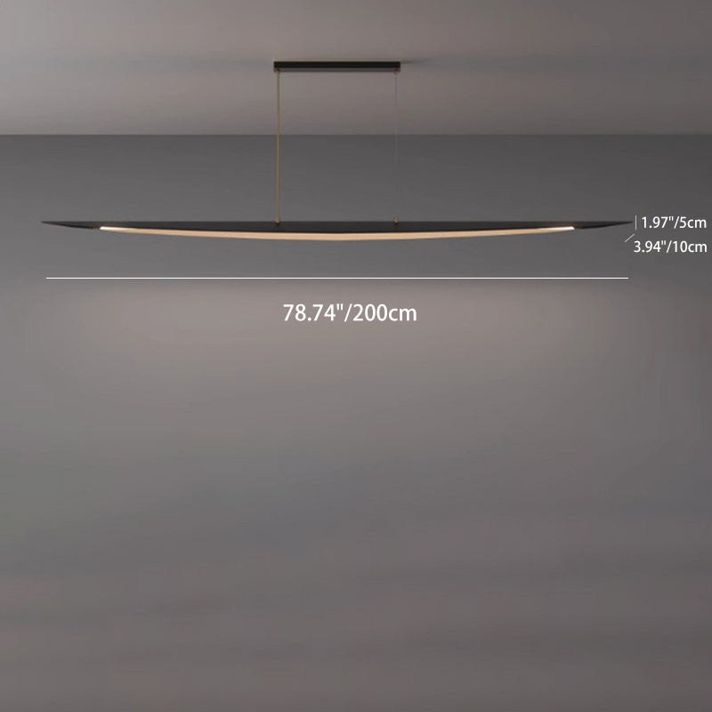 Contemporary Creative Leaf-Shaped All-Copper Acrylic LED Island Light Chandelier For Dining Room