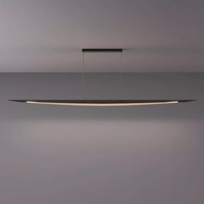 Contemporary Creative Leaf-Shaped All-Copper Acrylic LED Island Light Chandelier For Dining Room