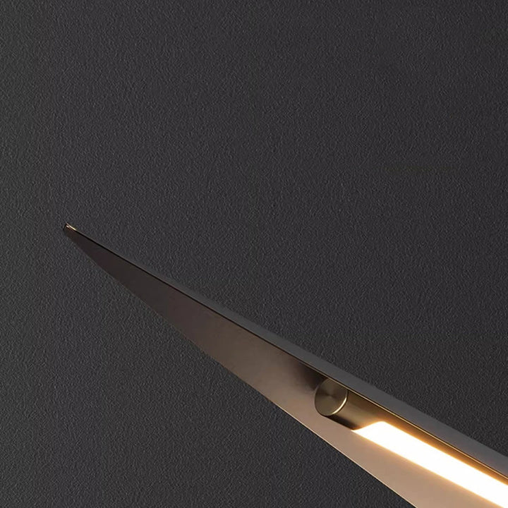 Lustre contemporain en forme de feuille en acrylique et tout en cuivre avec LED pour salle à manger 