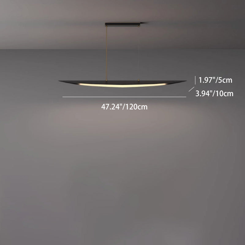 Lustre contemporain en forme de feuille en acrylique et tout en cuivre avec LED pour salle à manger 