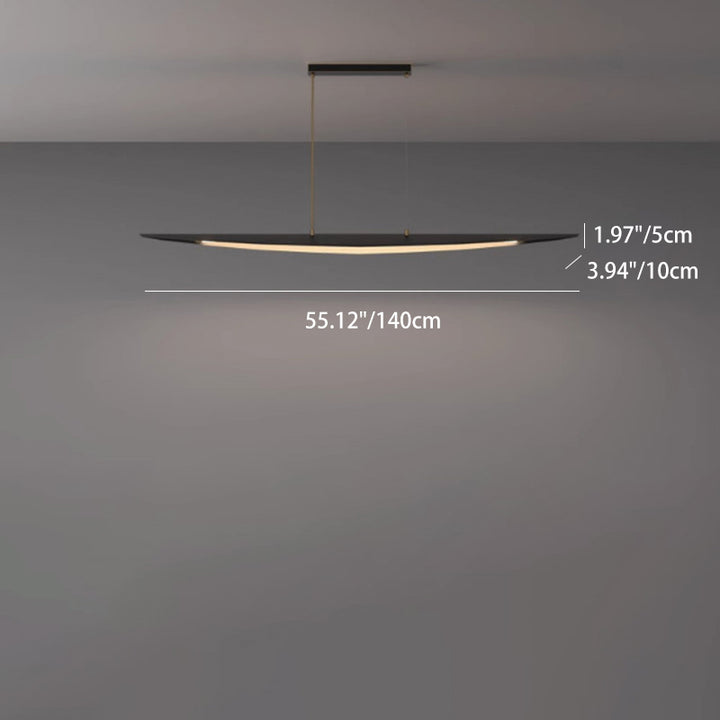 Lustre contemporain en forme de feuille en acrylique et tout en cuivre avec LED pour salle à manger 