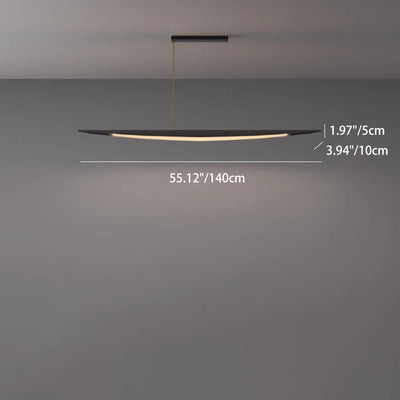 Contemporary Creative Leaf-Shaped All-Copper Acrylic LED Island Light Chandelier For Dining Room