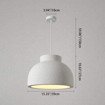 Modern Minimalist Bowl-Shaped Foam Plastic 1-Light Pendant Light For Dining Room
