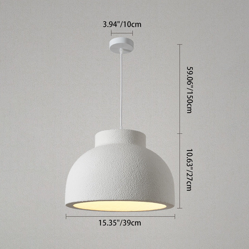 Modern Minimalist Bowl-Shaped Foam Plastic 1-Light Pendant Light For Dining Room