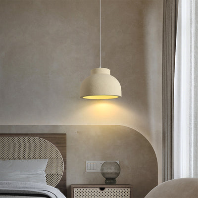 Modern Minimalist Bowl-Shaped Foam Plastic 1-Light Pendant Light For Dining Room