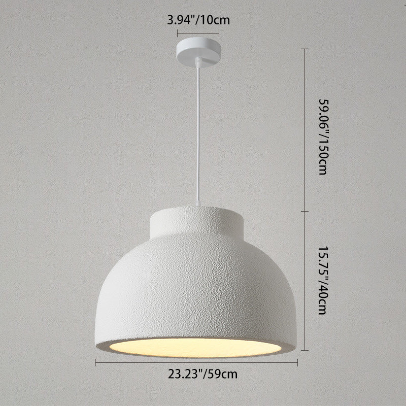 Modern Minimalist Bowl-Shaped Foam Plastic 1-Light Pendant Light For Dining Room