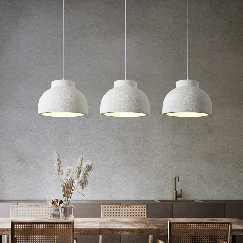 Modern Minimalist Bowl-Shaped Foam Plastic 1-Light Pendant Light For Dining Room