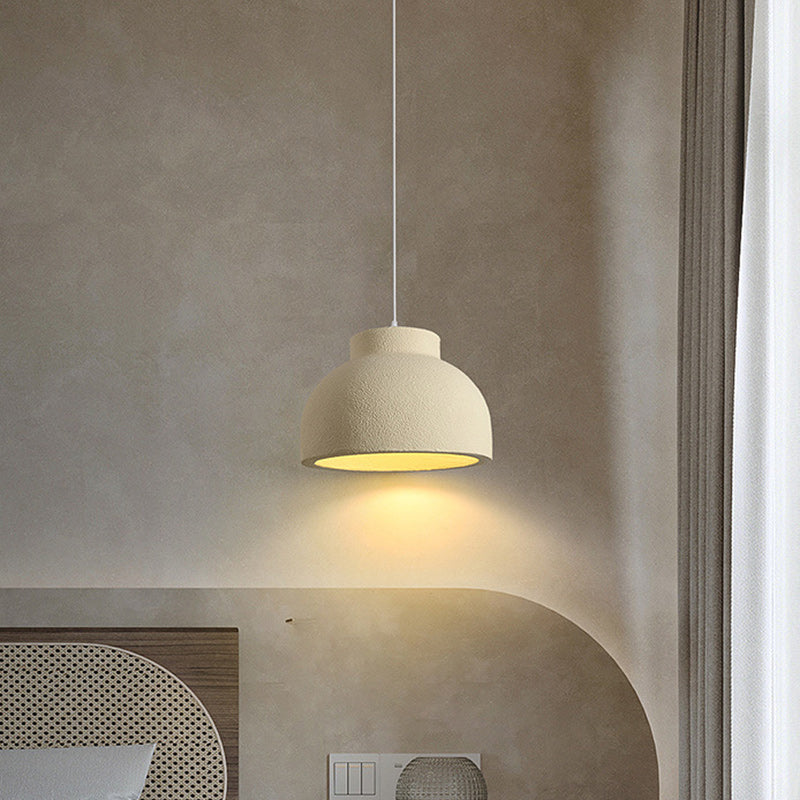 Modern Minimalist Bowl-Shaped Foam Plastic 1-Light Pendant Light For Dining Room