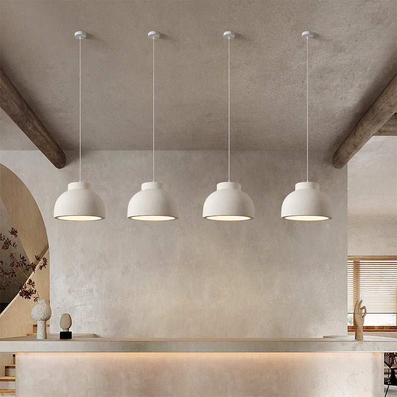 Modern Minimalist Bowl-Shaped Foam Plastic 1-Light Pendant Light For Dining Room