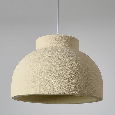 Modern Minimalist Bowl-Shaped Foam Plastic 1-Light Pendant Light For Dining Room