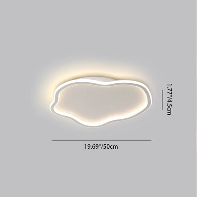 Modern Minimalist Cloud-Shaped Iron Acrylic LED Flush Mount Ceiling Light For Bedroom