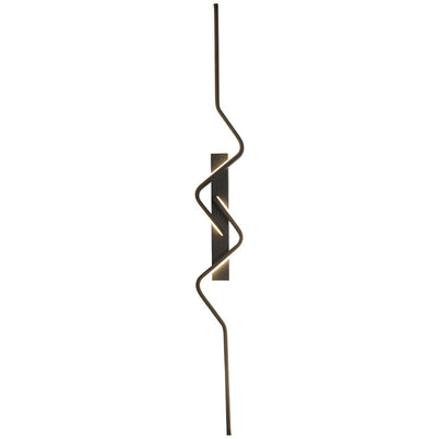 Modern Minimalist Vertical Irregular Wave Curve Aluminum PVC Iron Silicone LED Wall Scone Lamp For Bedroom