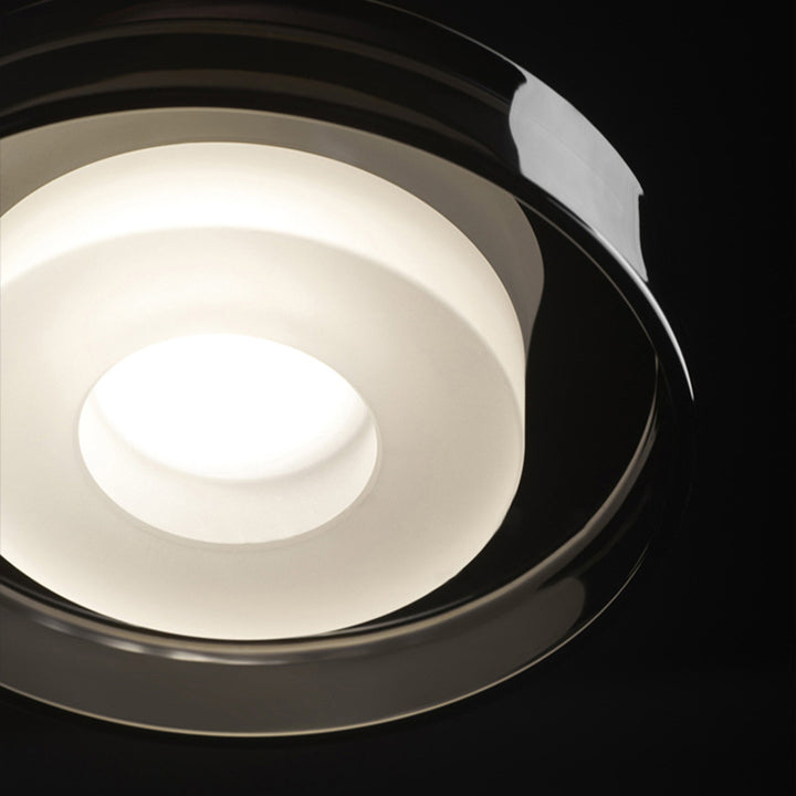 Lustre suspendu LED en verre de fer cylindrique minimaliste moderne pour chambre 