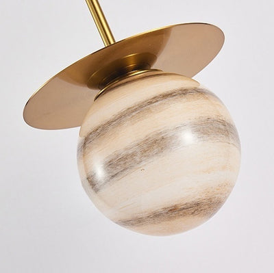 Modern Minimalist Spherical Round Iron Glass 1-Light Pendant Light For Bedroom