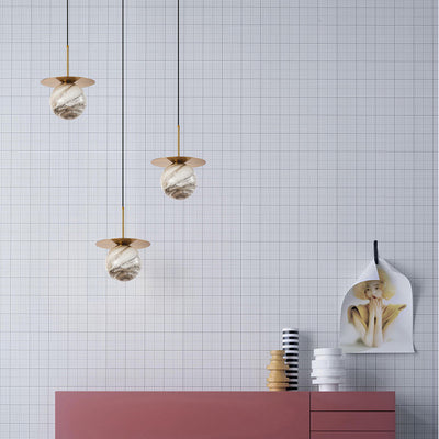 Modern Minimalist Spherical Round Iron Glass 1-Light Pendant Light For Bedroom