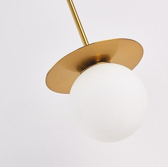 Modern Minimalist Spherical Round Iron Glass 1-Light Pendant Light For Bedroom