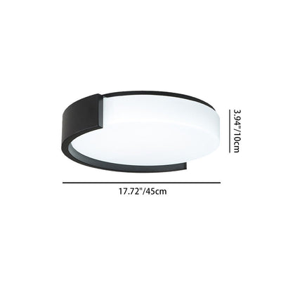 Modern Minimalist Cylindrical Iron Acrylic LED Flush Mount Ceiling Light For Bedroom