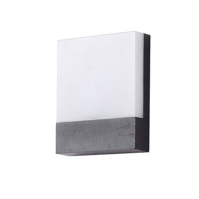 Modern Minimalist Outdoor Waterproof Rectangular Iron Acrylic LED Wall Scone Lamp For Garden