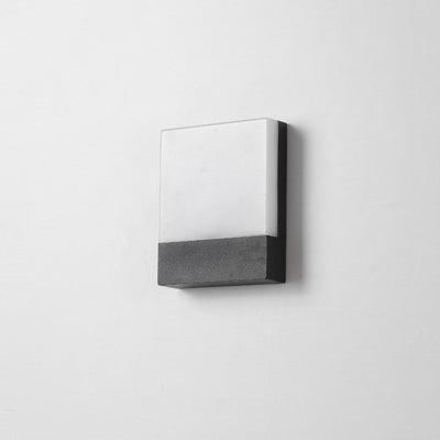 Modern Minimalist Outdoor Waterproof Rectangular Iron Acrylic LED Wall Scone Lamp For Garden