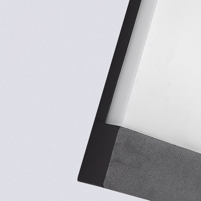 Modern Minimalist Outdoor Waterproof Rectangular Iron Acrylic LED Wall Scone Lamp For Garden
