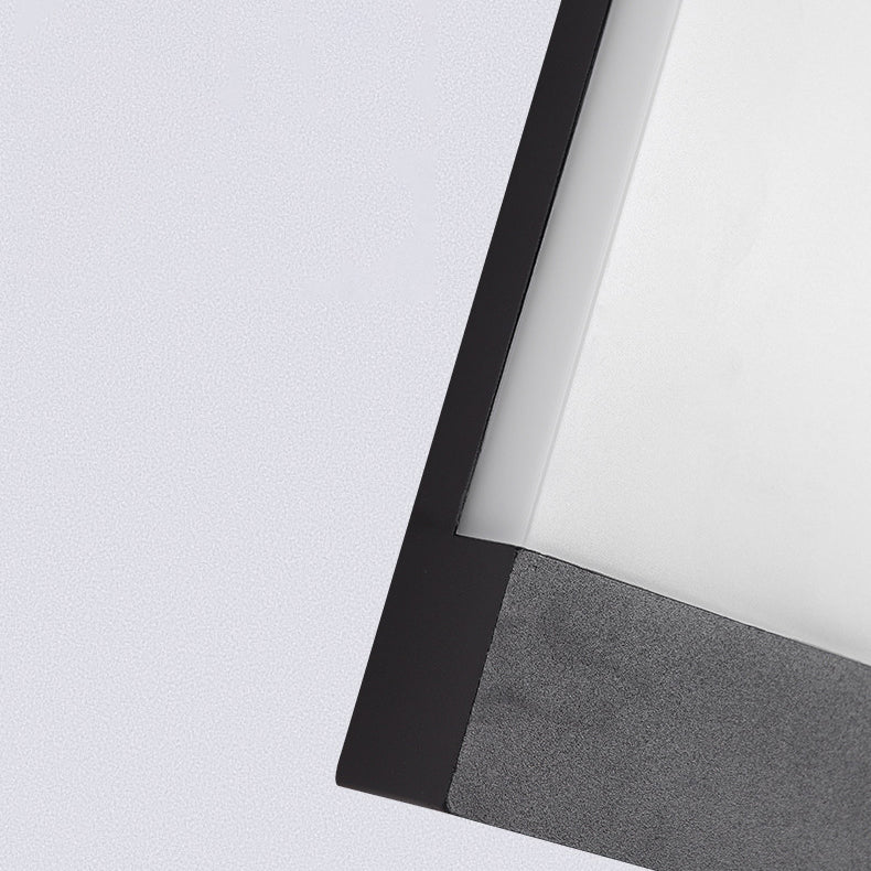 Modern Minimalist Outdoor Waterproof Rectangular Iron Acrylic LED Wall Scone Lamp For Garden