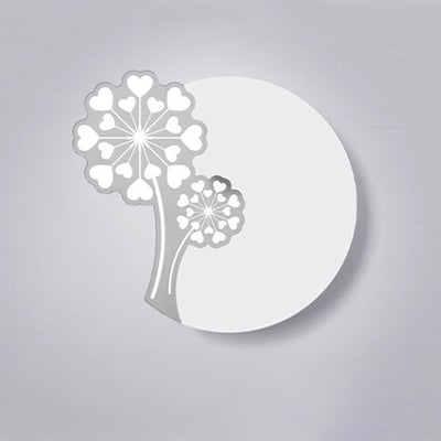 Modern Minimalist Flower Feather Shape Iron Acrylic LED Wall Scone Lamp For Bedroom