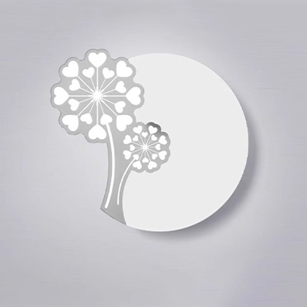 Modern Minimalist Flower Feather Shape Iron Acrylic LED Wall Scone Lamp For Bedroom